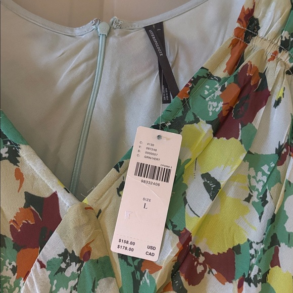 BNWT ANTHROPOLOGIE Short-Sleeve V-Neck Slip Midi Dress - Picture 3 of 11